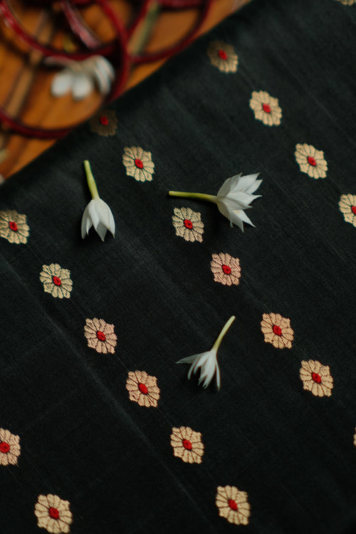 Black and Gold Zaributa Saree