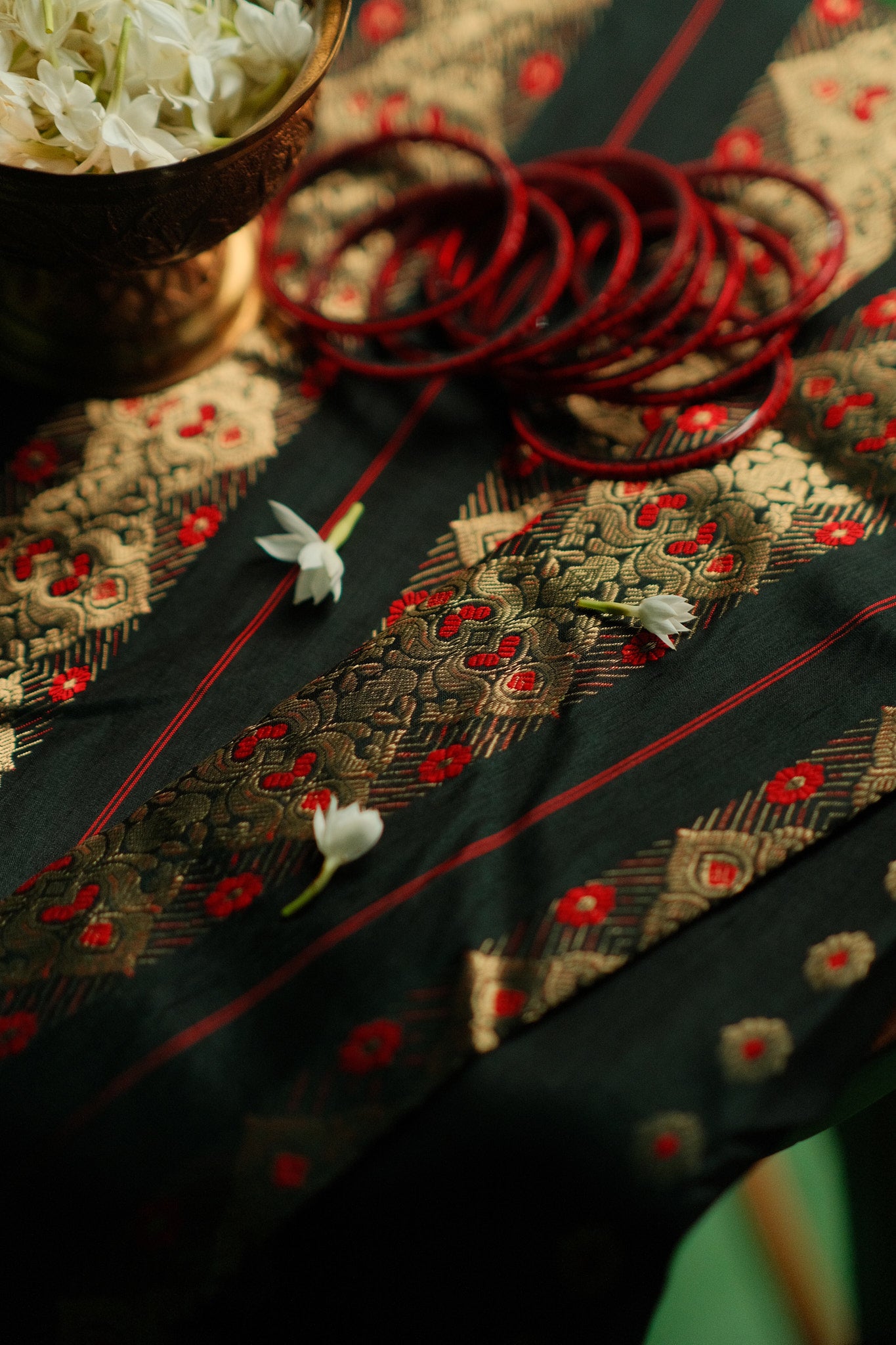 Black and Gold Zaributa Saree