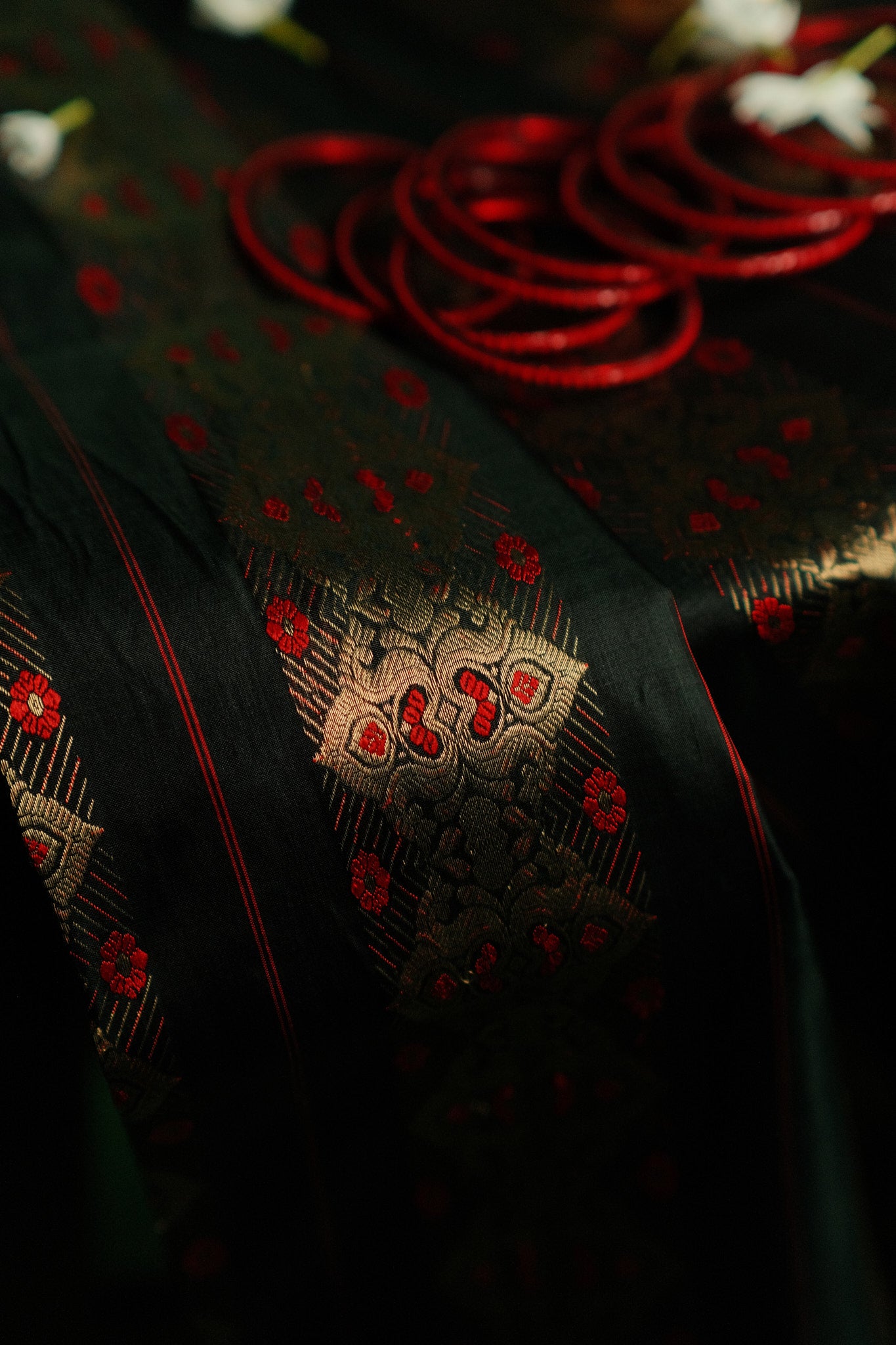 Black and Gold Zaributa Saree