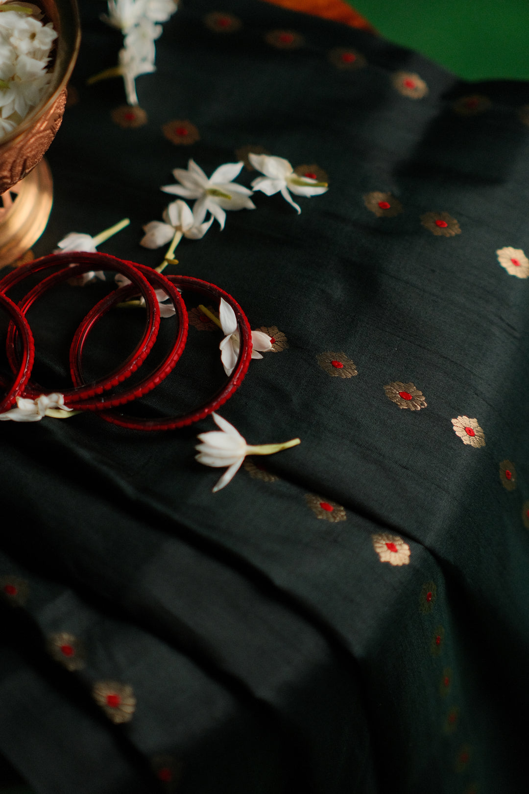Black and Gold Zaributa Saree