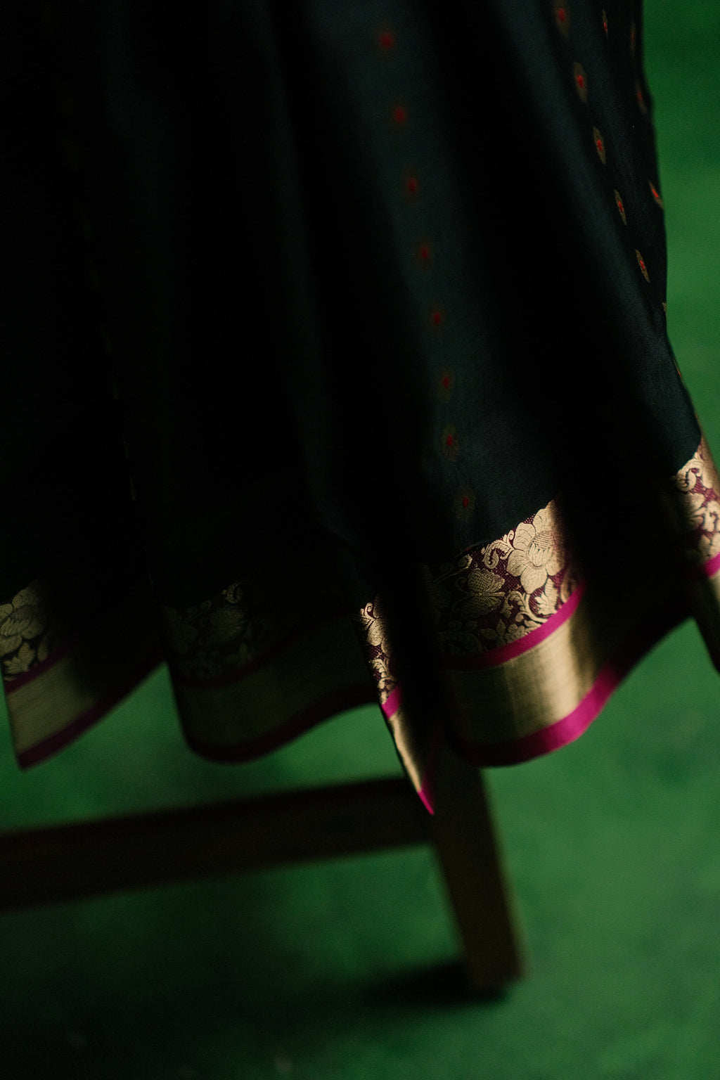 Black and Gold Zaributa Saree