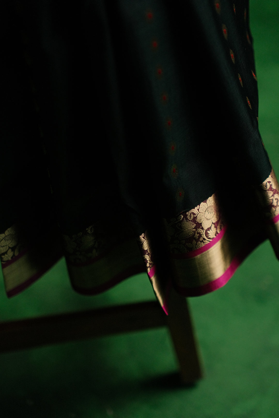 Black and Gold Zaributa Saree