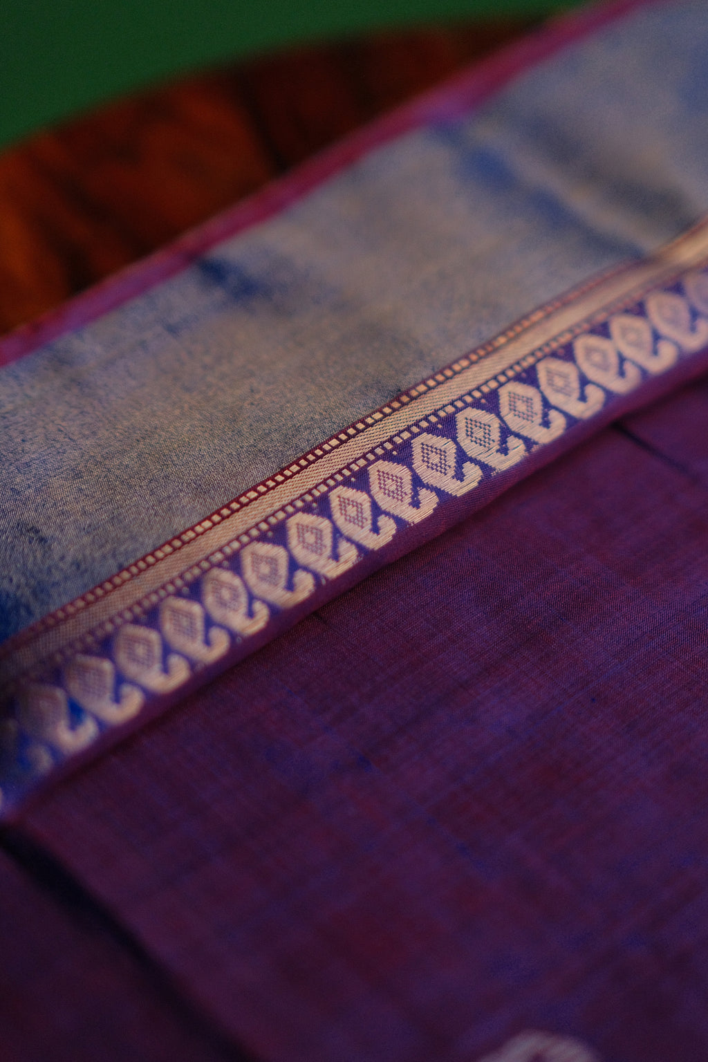 Red and Purple Mangalgiri Saree