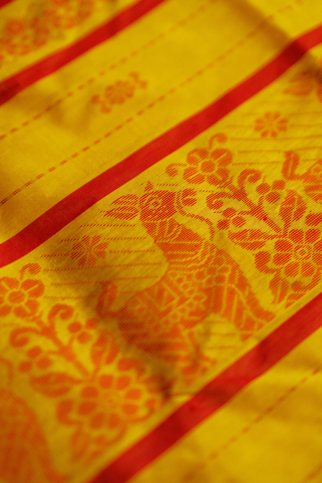 Gold and red Garad Silk Saree