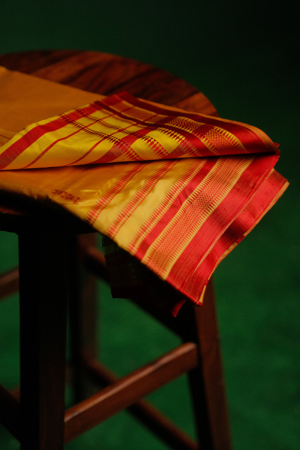 Gold and red Garad Silk Saree