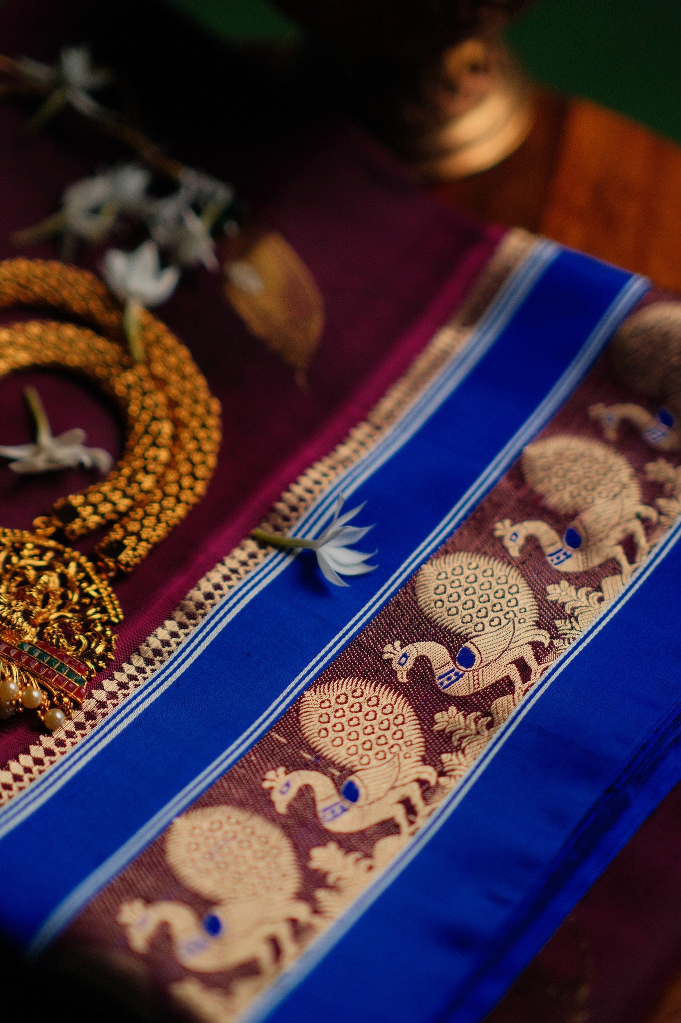Gold Zari Buta Saree