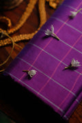 Purple Green Garad Silk Saree