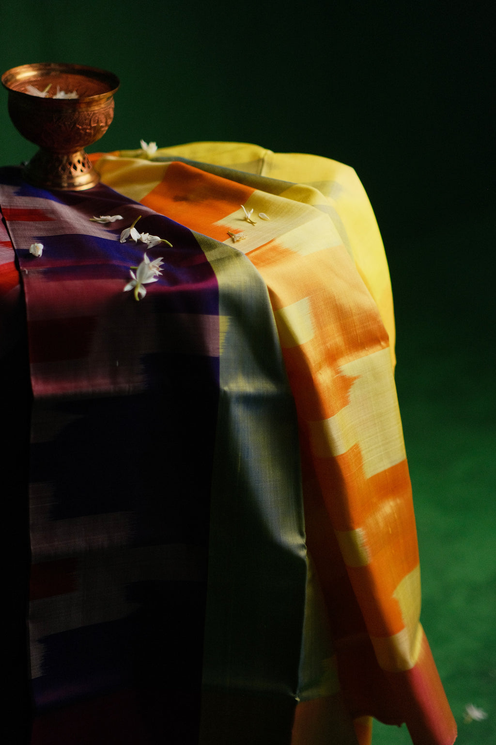 Mix Colour Ikkat Silk