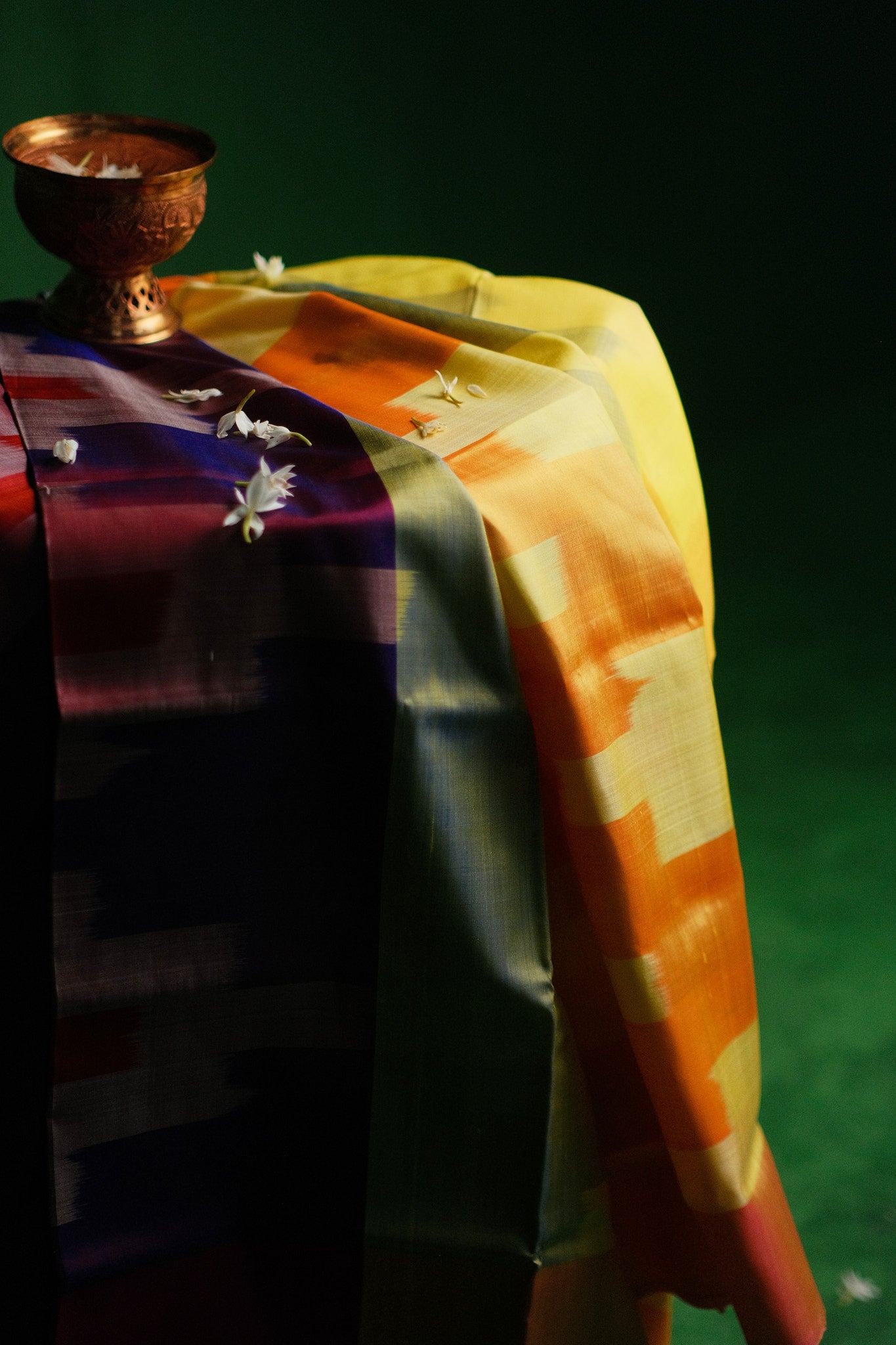 Mix Colour Ikkat Silk