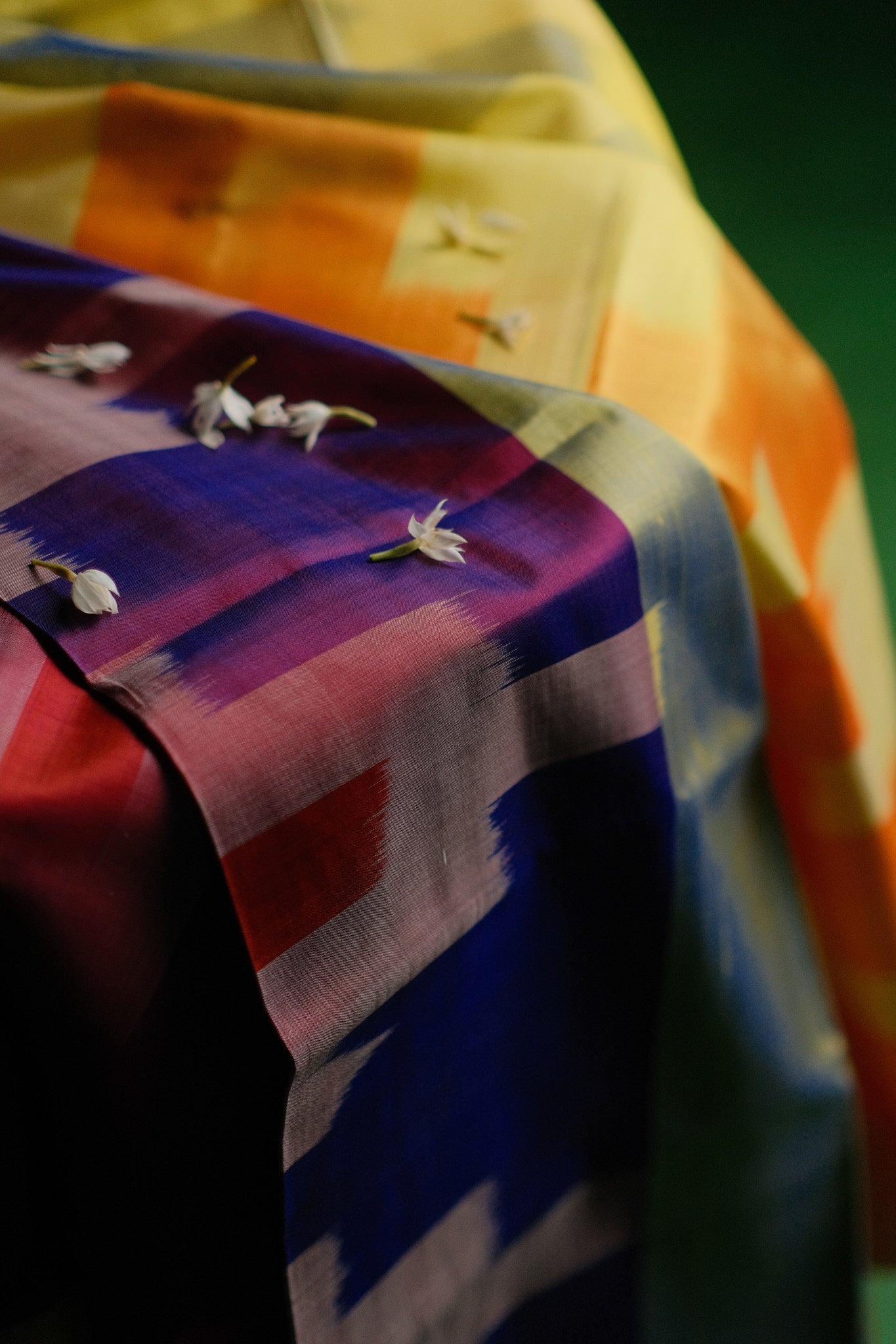 Mix Colour Ikkat Silk